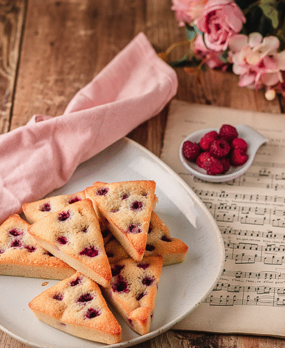 financier framboise fleur d'oranger