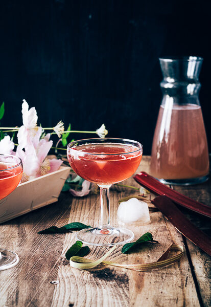 Limonade de rhubarbe maison