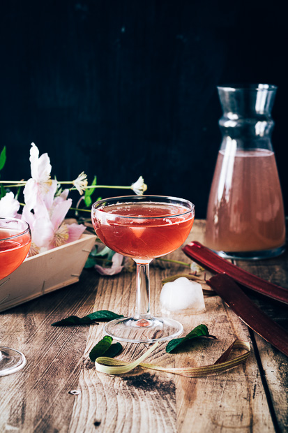 Limonade de rhubarbe maison