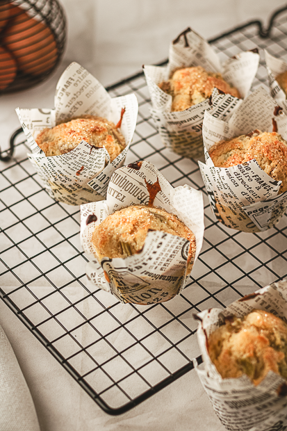 Muffins à la rhubarbe