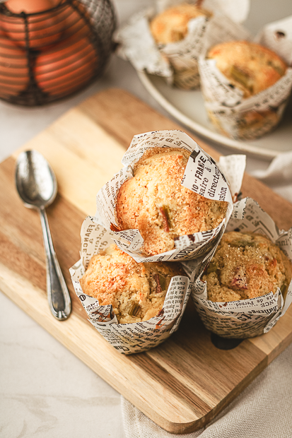Muffins à la rhubarbe