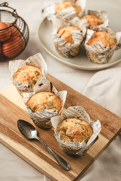 Muffins à la rhubarbe